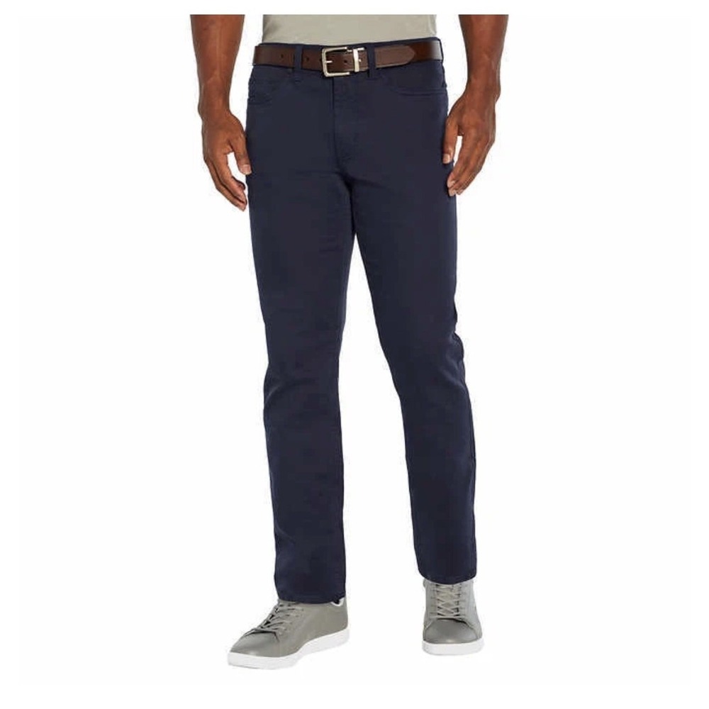 Banana Republic Traveler Pants Mens 38x29 Navy Blue Slim Straight Excellent